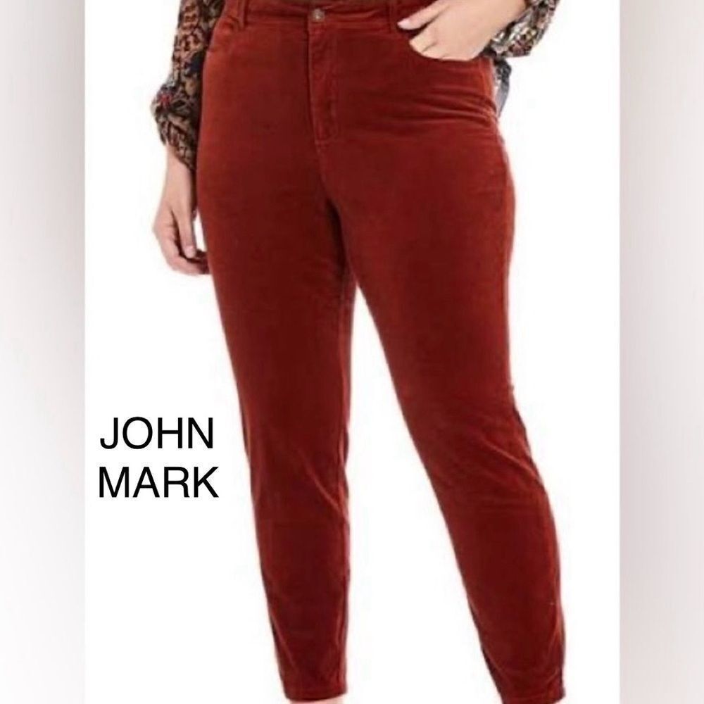 New John Mark Plus Size Skinny Corduroy Jeans